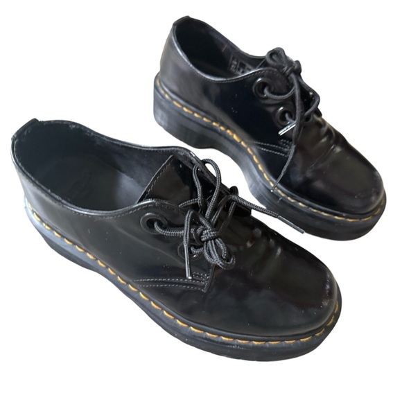 DR. MARTENS Holly Black Patent
Leather Platform Lace-Up Oxfords - Picture 13 of 17
